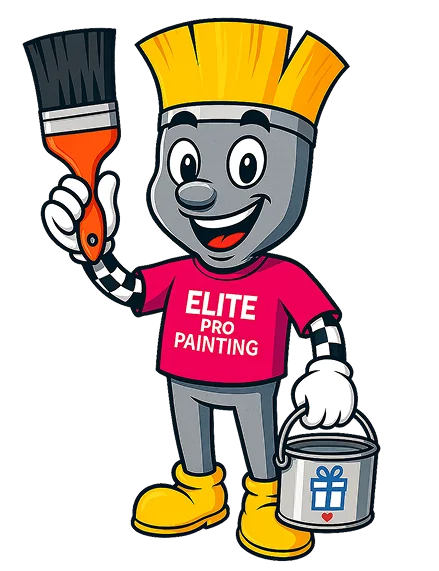 Eppy, the Elite Pro Painting paint-brush mascot